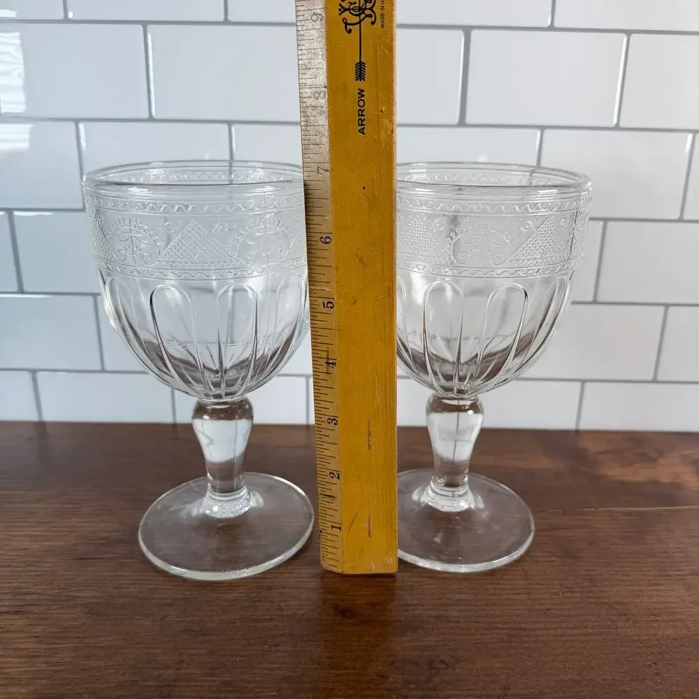 Vintage Ralph Lauren Emma Crystal Water Goblets Set of 2